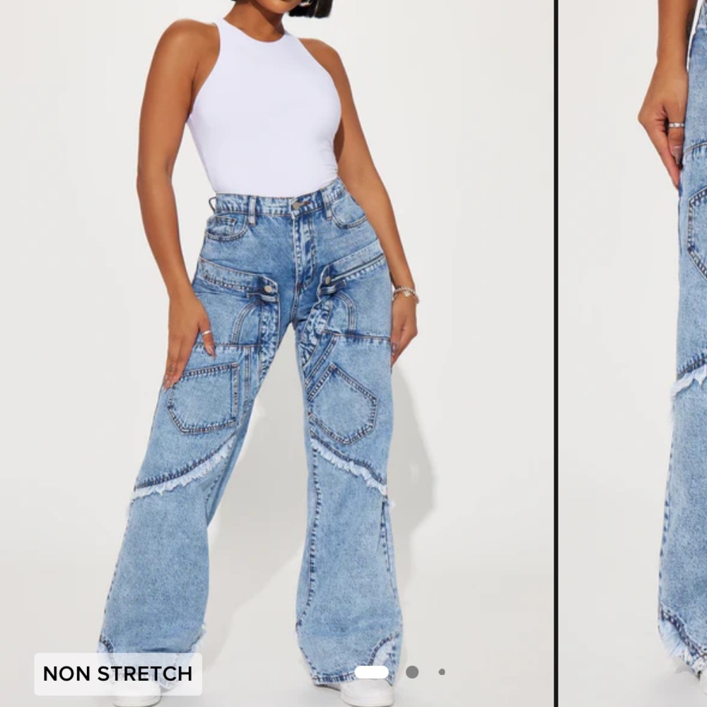 Fashion Nova Light Blue Flare Jeans